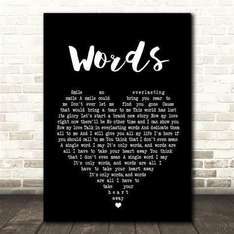 Bee Gees Words White Heart Song Lyric Quote Print Uk
