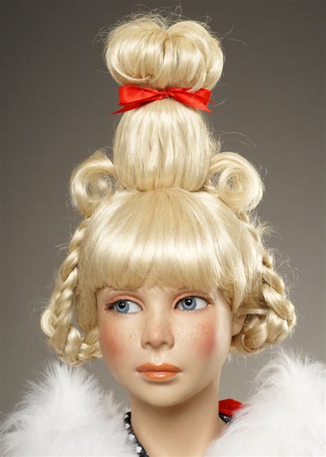 Childrens The Grinch Style Blonde Cindy Lou Who Wig