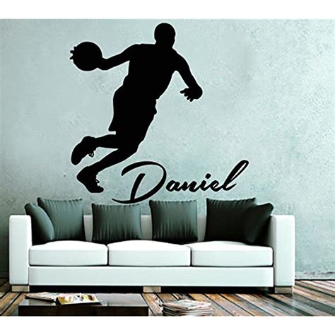 Wall Decals Personalized Name Basketball Decal Vinyl Sticker Window