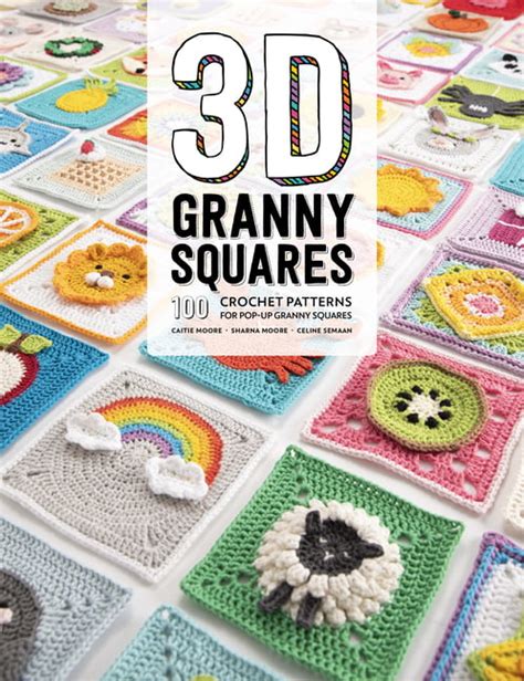 buy 3d granny squares 100 crochet patterns for pop up granny squares paperback online at