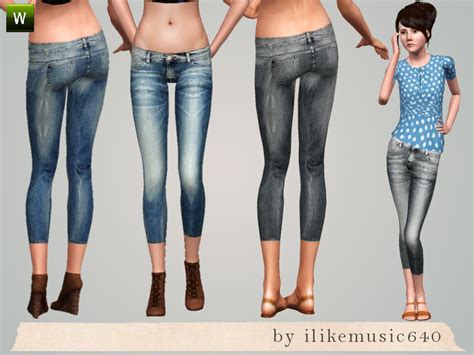 The Sims Resource Cropped Skinny Jeans Af