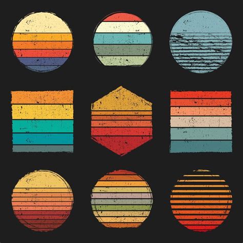 Retro Vintage Sunsets Pack 2223259 Vector Art At Vecteezy