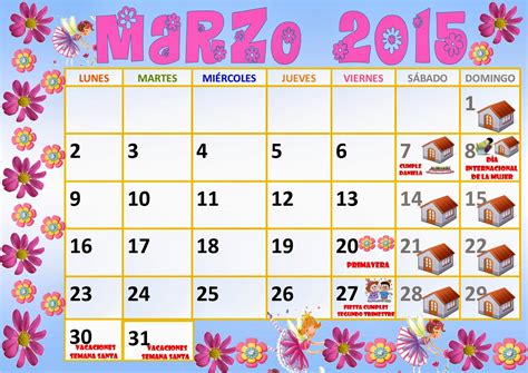 Mis Bichitos De Luz Calendario De Marzo