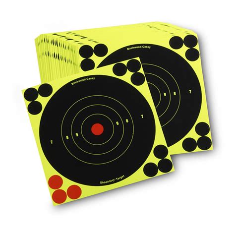 Birchwood Casey Shoot N C Reactive 6 Paper Shooting Targets 100 Pack