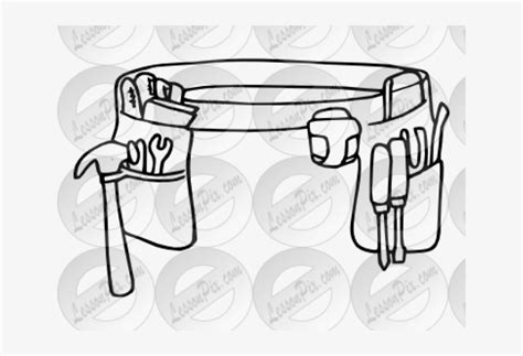 Tool Belt Coloring Page Clip Art Library Chegos Pl