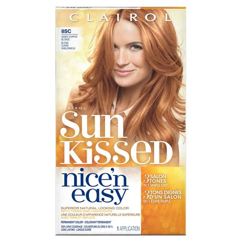 Clairol Nice N Easy Sun Kissed Permanent Hair Color 8sc Sandy Copper Blonde