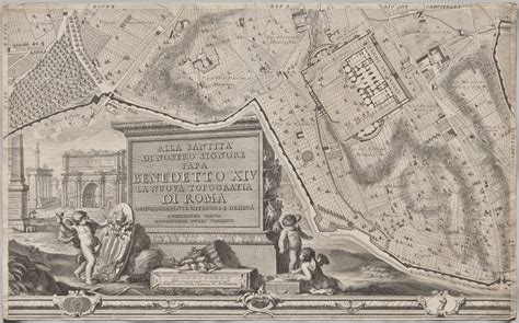 New Plan Of Rome Given In Light By Giambattista Nolli The Year
