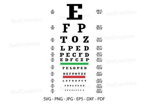 Snellen Eye Chart For Visual Acuity And Color Vision Test Ph