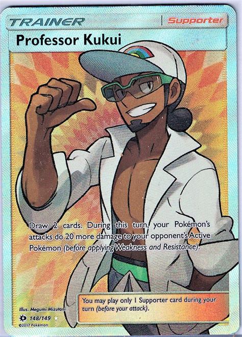 The lists of best products are updated regularly, so you can be sure that the. Professor Kukui Full Art Pokemon Trainer Card Supporter Sun & Moon Base Set #148 | Pokemon ...