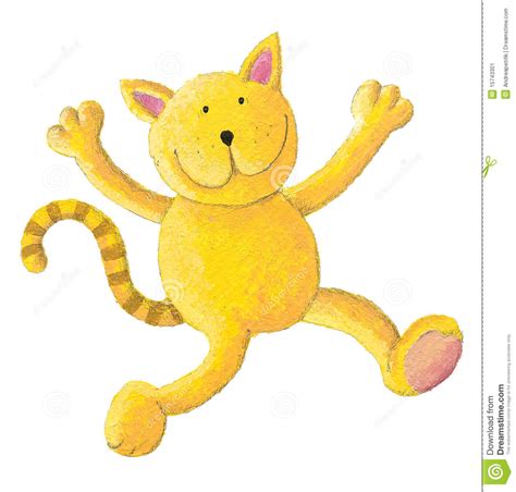 Cat Jumps For Joy Stock Image Image 15743301