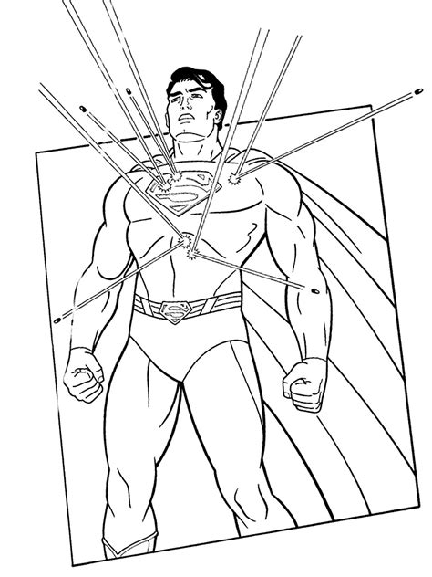 Dibujos infantiles para colorear – Superman, para desarrollar