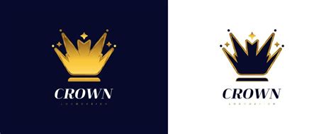 Premium Vector Luxury Golden Crown Logo Design Royal King Or Queen