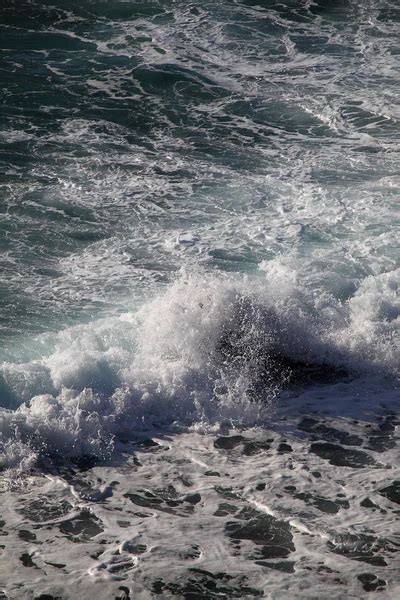 High Waves Hitting The Sea Rocks On The Coast Stock Image Everypixel