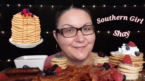 Asmr Pancake Breakfast Mukbang Eating Sounds No Talking Southern