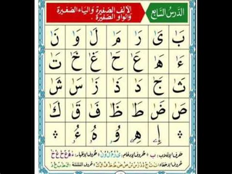 Here is a list of useful lessons using al qaeda al noorania is the best way to teach kids the arabic alphabet and quranic tajweed at the same time in my opinion. Al Noorania lesson 7 Qaidah Al Nourania - YouTube
