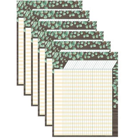 Teacher Created Resources Incentive Chart 17 X 22 Eucalyptus Pack Of 6