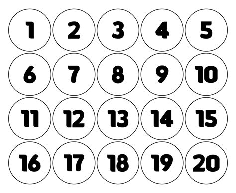 These 1 to 20 number cards can be used for a variety of classroom activities. 7 Best Images of Number Flashcards 1 100 Printable ...