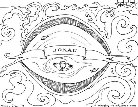Jonah Bible Coloring Page Kids Bible Lessons