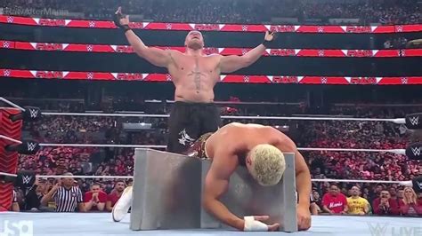 watch how brock lesnar betrayed and severely punished cody rhodes on wwe uncooked the times