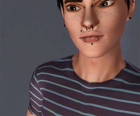 Mod The Sims Individual And Combination Facial Piercings