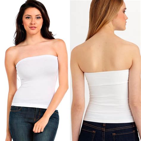 alltopbargains 1 basic tube top strapless stretch tight fitted club body con seamless one size
