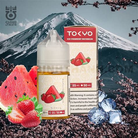 tinh dầu salnic tokyo iced strawberry watermelon dâu dưa hấu 35mg 50mg chính hãng vape bình