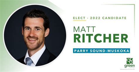 Matt Richter Is Green Party Candidate For Parry Sound Muskoka