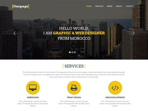 26 Best Free One Page HTML Website Templates - Wpshopmart