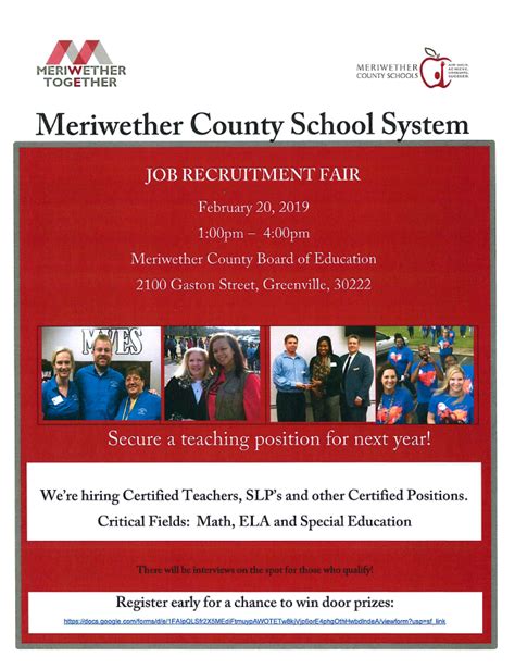 Meriwether County School System Job Recruitment Fair Meriwether