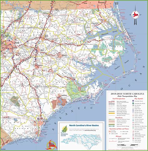 North Carolina Coast Map Cities Secretmuseum