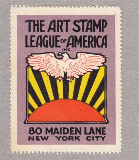Part Of A Series Of Poster Stamps For The Art Stamp League Of America Stamp Popular Art Art