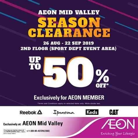 At aeon credit service, we value our relationship with our merchants/ business partners. AEON Mid Valley Season Clearance Sale Up To 50% OFF (26 ...