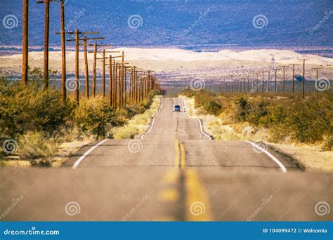 California Desert Road Trip Stock Photo Image Of Road Pavement