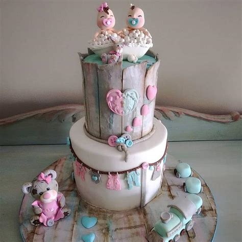 Twins Baby Shower Cake Cake By Othonas Chatzidakis