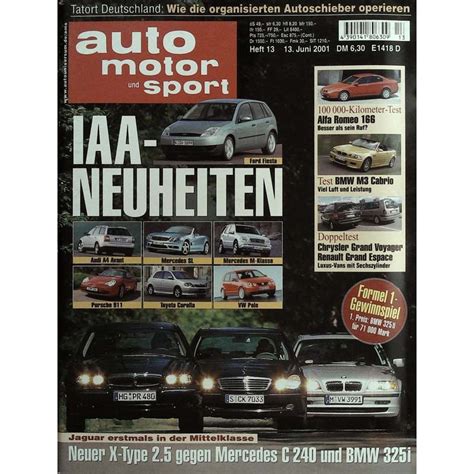 Auto Motor Sport Heft 13 13 Juni 2001 IAA Neuheiten Zeitschrift