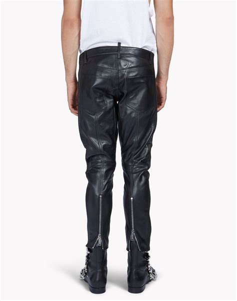 Dsquared2 Leather Biker Pants Pants For Men Official Store