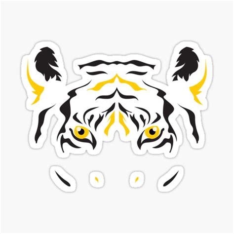 Tiger Face Sticker For Sale By Rahatsadiq Redbubble