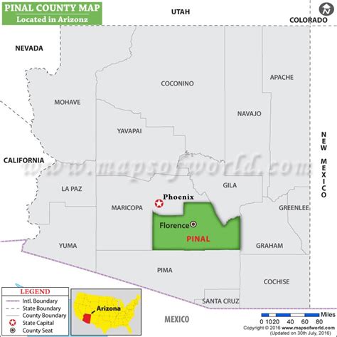 Pinal County Map Arizona