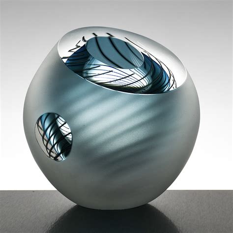 Contemporary Glass Art Bowl I Dizzy Spiral Charlie Macpherson