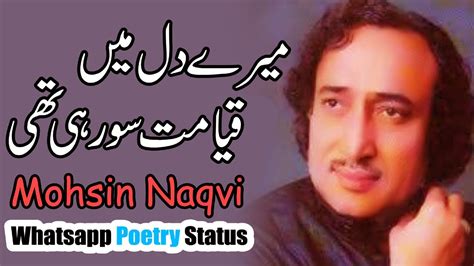 Romantic Poetry Status Mohsin Naqvi Poetry Whatsapp Status Mohsin