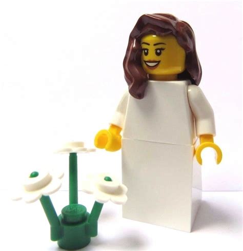 The lego group does not sponsor, authorise or endorse this. Lego Bride Minifigure Female Girl Maid Brown Wavy Hair ...