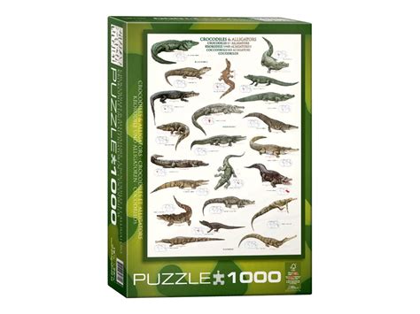 Eurographicspuzzles Crocodiles And Alligators Jigsaw Puzzle 1000