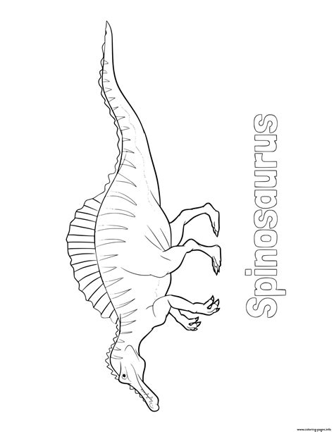 Spinosaurus Dinosaur Coloring Page Free Printable Coloring Pages