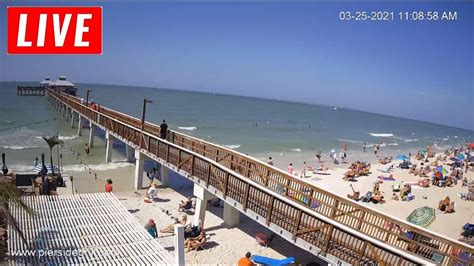 Florida Live Beach Cam On Fort Myers Beach Pier At Pierside Bar And Grill Youtube