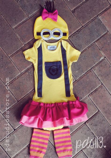 Halloween Despicable Me Minion Bodysuit Baby Girl Costume On Etsy 40