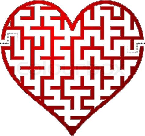 Tips Heart Maze Printable Image Metric