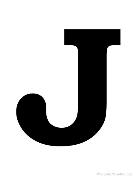 Printable Solid Black Letter J Silhouette Alphabet Letters To Print Letter J Letter J Design