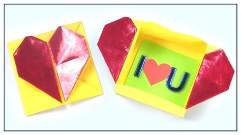 Origami Easy Heart Box 💟 And Envelope In One 💗 Diy 💗 Tutorial For
