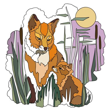 Foxes Coloring Pages For Adults Print And Online For Free