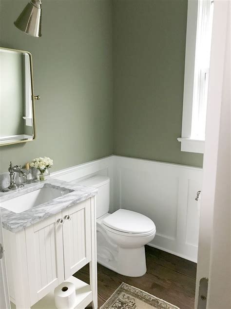 Our Powder Room Painting The Walls Sage Green Green Bathroom Paint